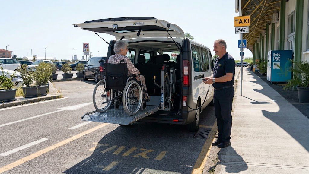 Van attrezzato per il trasporto di una persona in carrozzina